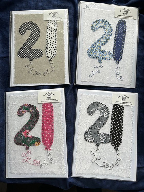 21st birthday balloons card