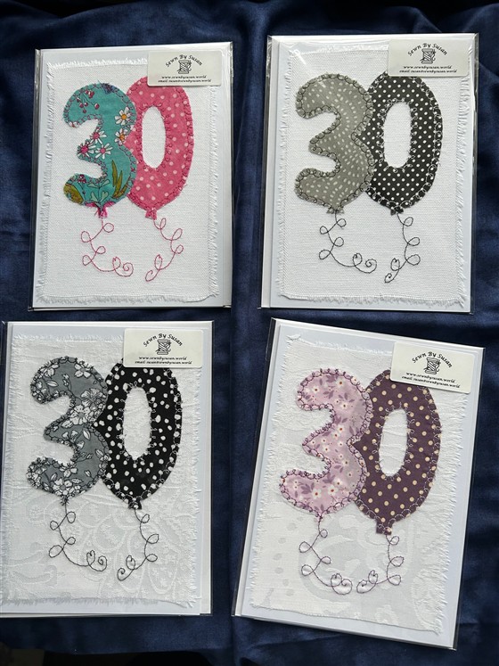30th birthday balloons card