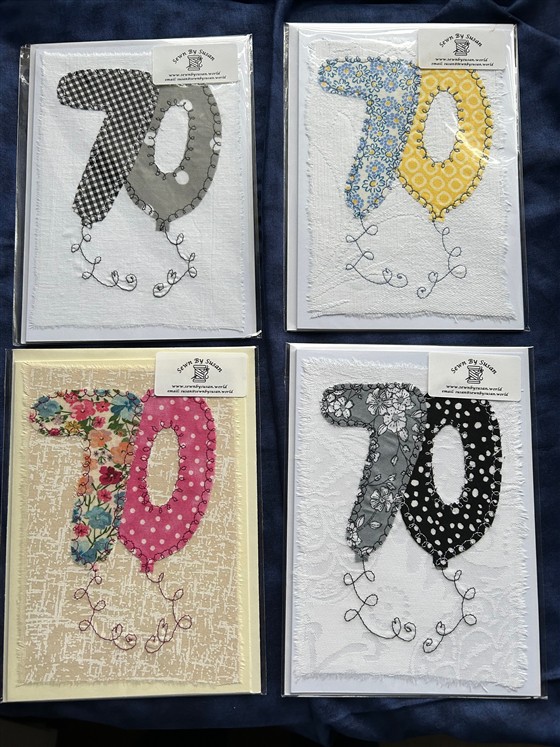 70th birthday balloons card