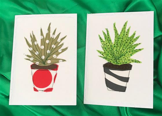 spiky aloe vera greeting card