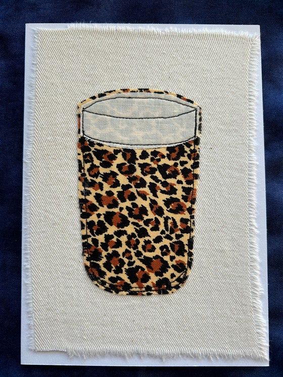 fundraising card - animal print pint on cream