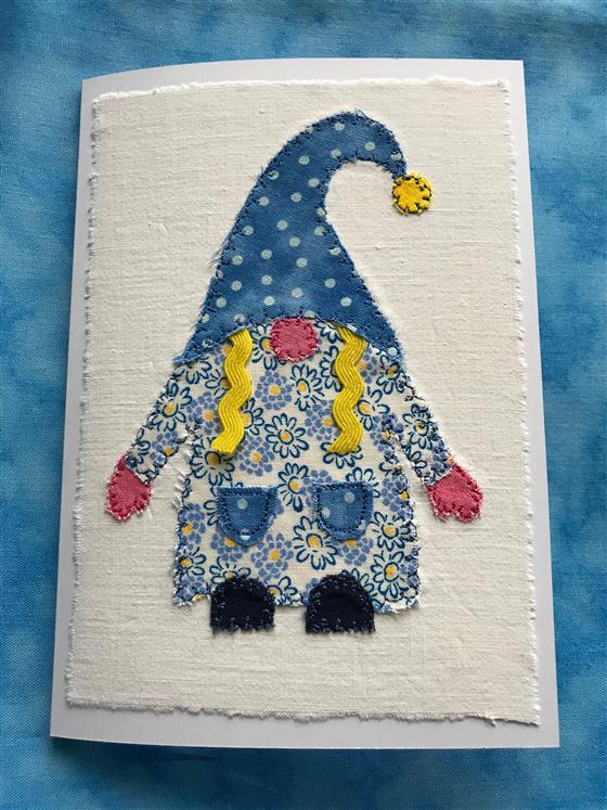 barbara blue gnome greeting card