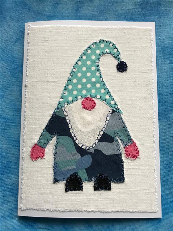 bertie blue gnome greeting card