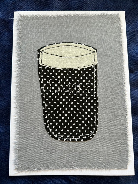 fundraising card - cheers pint on grey
