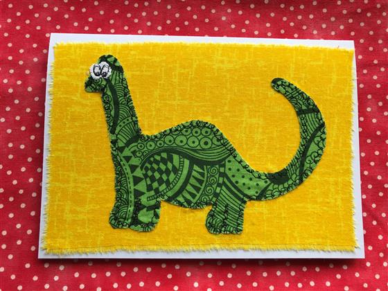 green bronti greeting card on yellow