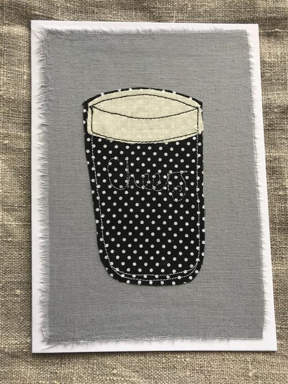 fundraising card - cheers pint on grey