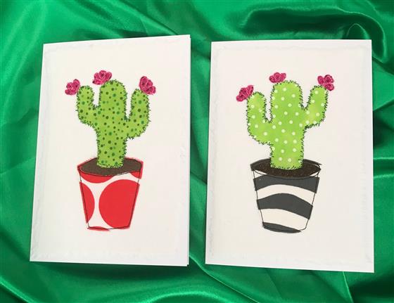 euphorbia tall cactus greeting card