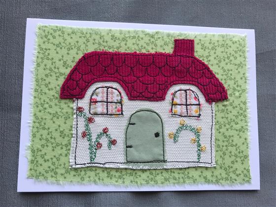 meadow cottage greeting card