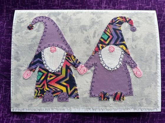 gentlemen gnomes greeting card