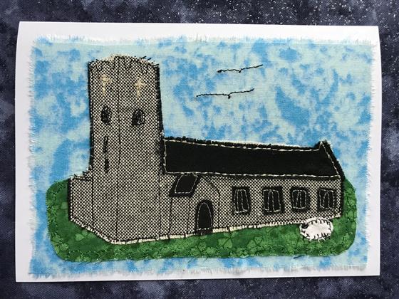 pakefield church greeting card on clouds