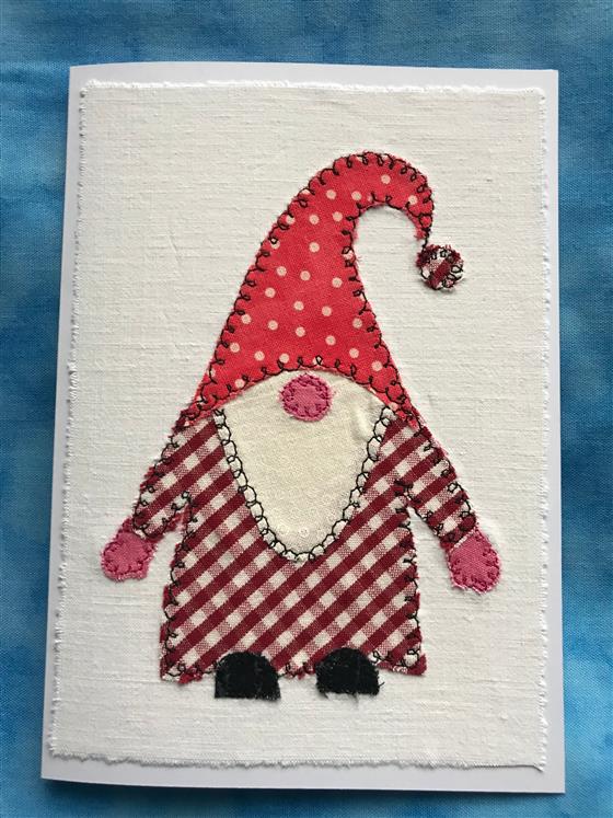 roland red gnome greeting card