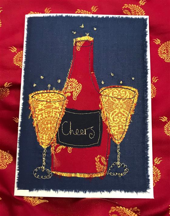 cheers champagne and classes greeting card