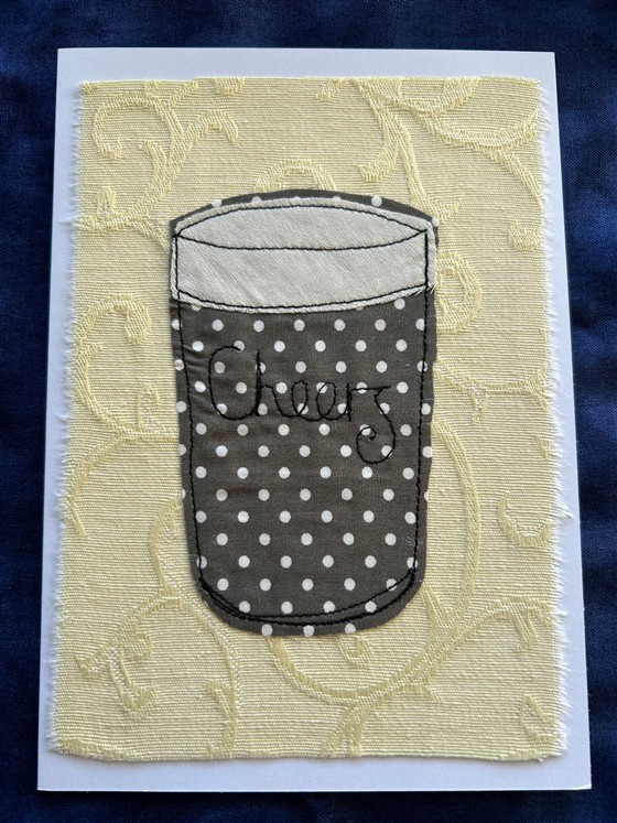 fundraising greeting card - cheers pint on yellow
