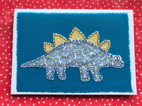 flower steg greeting card on blue