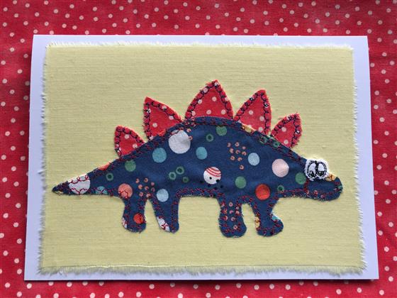 blue spotty steg greeting card on lemon