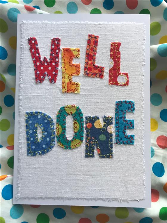 well done card in bright spots