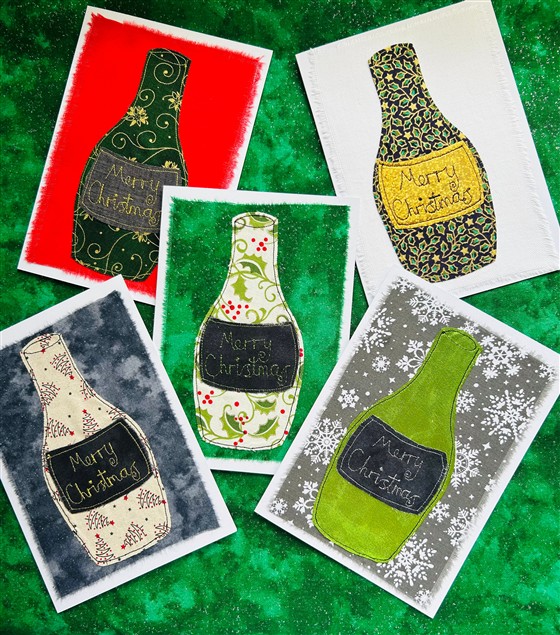 Merry Christmas celebration bottles
