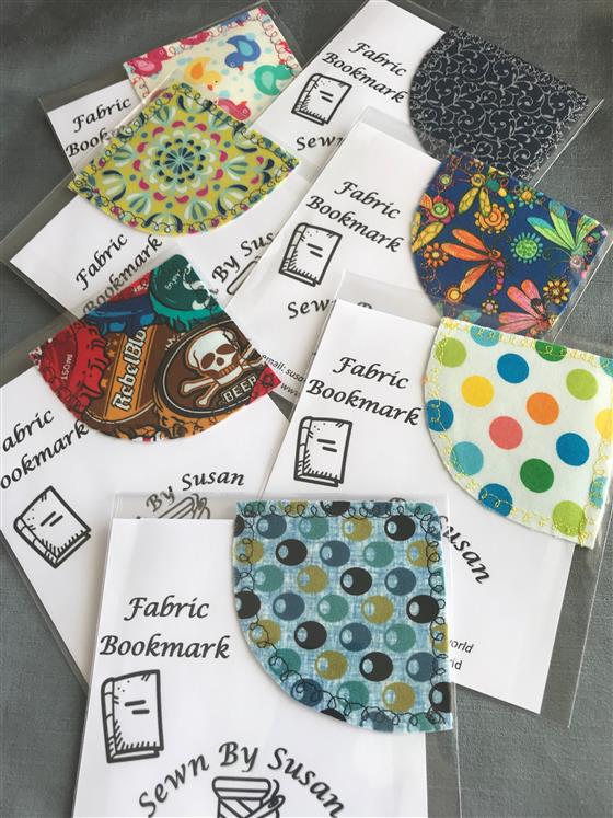 Assorted fabric bookmarks