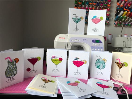 Fundraising cocktail cards for the Sandra Chapman Centre