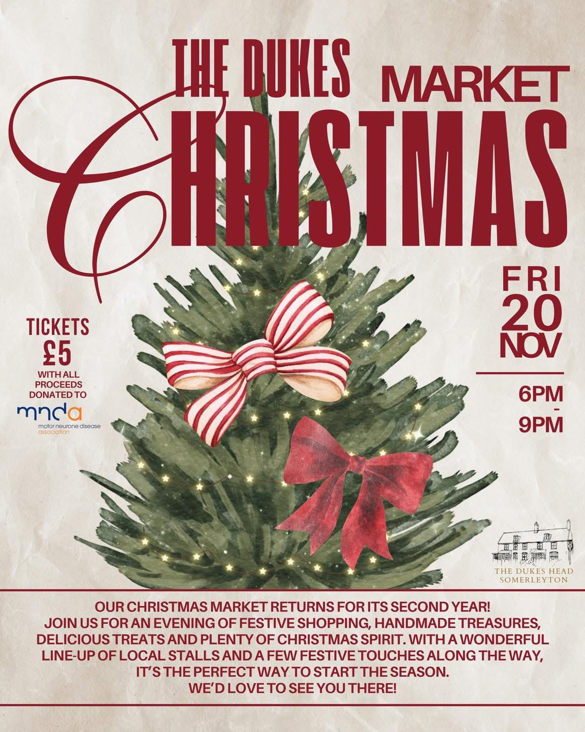 20th November 2026 - Christmas Market at The Duke's Head, Slugs Lane, Somerleyton, NR32 5QR