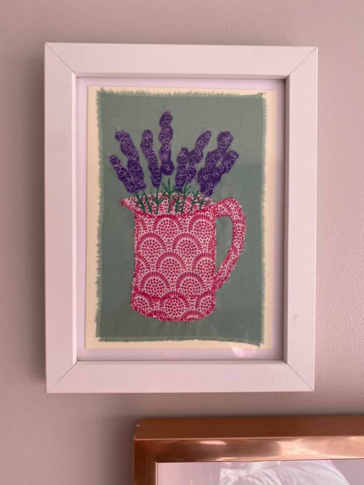 Framed lavender greeting card