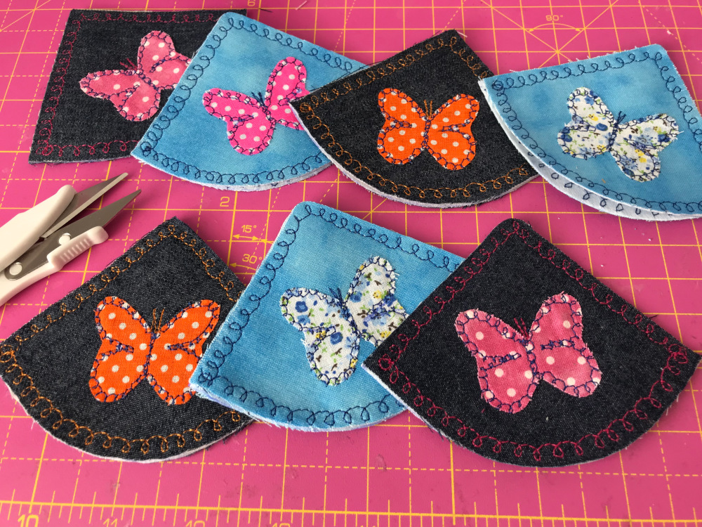Selection of my fabric corner bookmarks