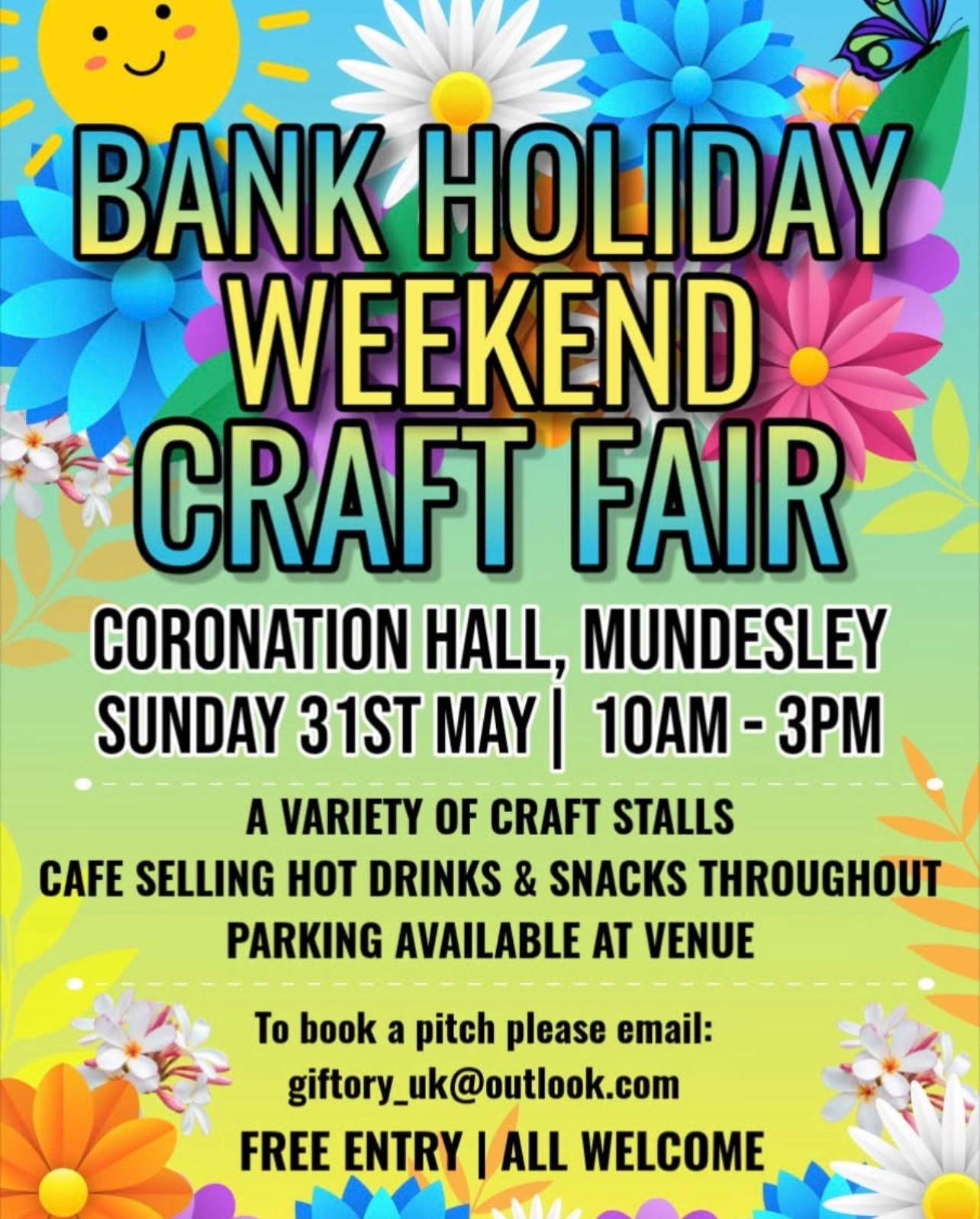 31st May 2026 - Craft fair at Coronation Hall, 26 Cromer Road, Mundesley, NR11 8BE