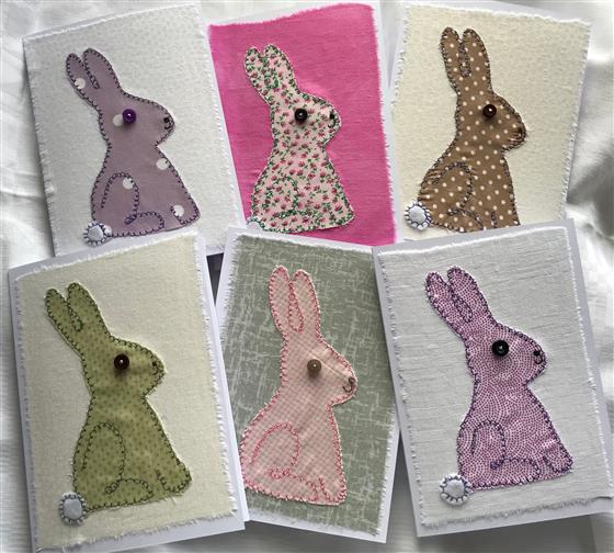 Assorted embroidered small cards