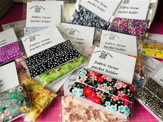 Fabric tissue packet holders for your handbag