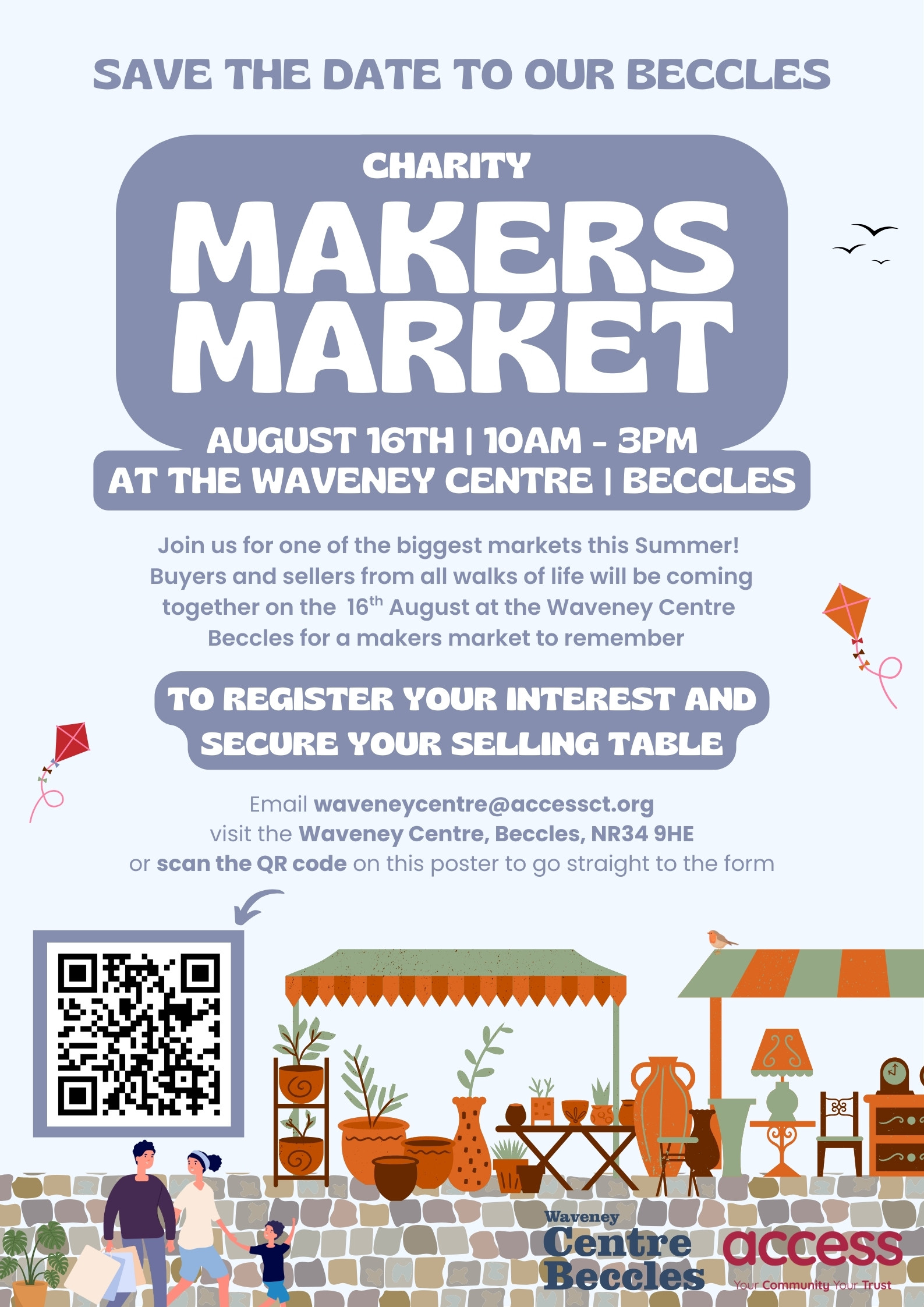 16th August 2025 - Waveney Centre Charity Makers Market, 25 New Market, Beccles, NR34 9HE
